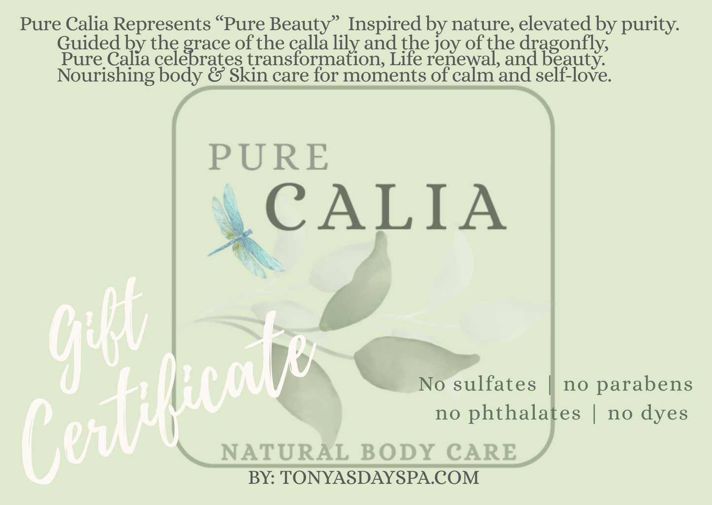 PURE CALIA Gift Card