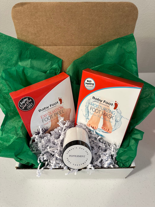 Baby Foot Gift Set with Peppermint Foot Cream
