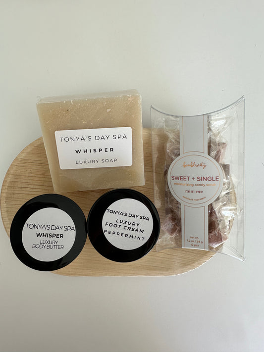 Whisper Soap & Sugar Cube Scrub Set